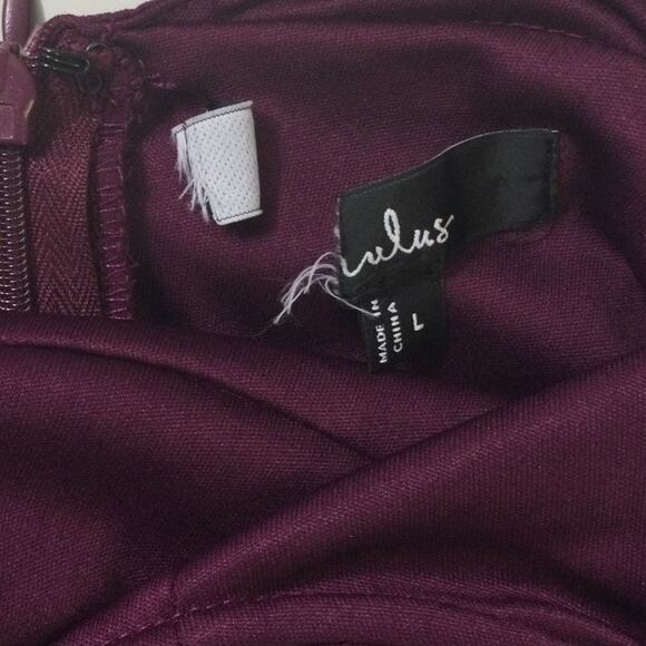 LULU'S L Sincerely Poised Plum Purple Backless Bustier Tiered Maxi Dress NEW B93 - Picture 9 of 10